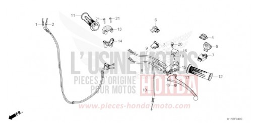 LEVIER DE GUIDON/COMMUTATEUR/CABLE FSH125M de 2021